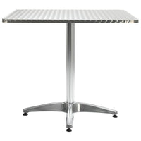 Thumbnail for Gartentisch Silbern 80x80x70 cm Aluminium