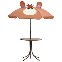 Thumbnail for 3-tlg. Garten-Bistro-Set für Kinder mit Sonnenschirm Braun