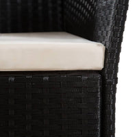 Thumbnail for 5-tlg. Garten-Essgruppe Poly Rattan Schwarz und Braun