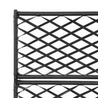 Thumbnail for Hochbeet mit Rankgitter 3 Töpfe 83×30×130cm Poly Rattan Schwarz