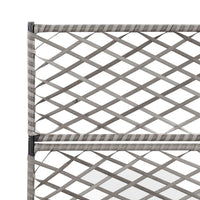 Thumbnail for Hochbeet mit Rankgitter 3 Töpfe 83×30×130cm Poly Rattan Grau