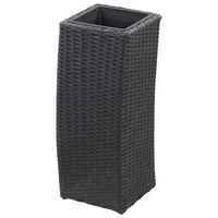 Thumbnail for Garten-Hochbeete 3-tlg. Poly Rattan Schwarz