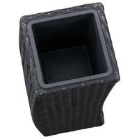 Thumbnail for Garten-Hochbeete 3-tlg. Poly Rattan Schwarz