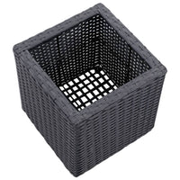 Thumbnail for Garten-Hochbeete 3-tlg. Poly Rattan Schwarz