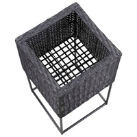 Thumbnail for Garten-Hochbeete 3-tlg. Poly Rattan Schwarz