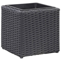 Thumbnail for Garten-Hochbeete 3-tlg. Poly Rattan Schwarz