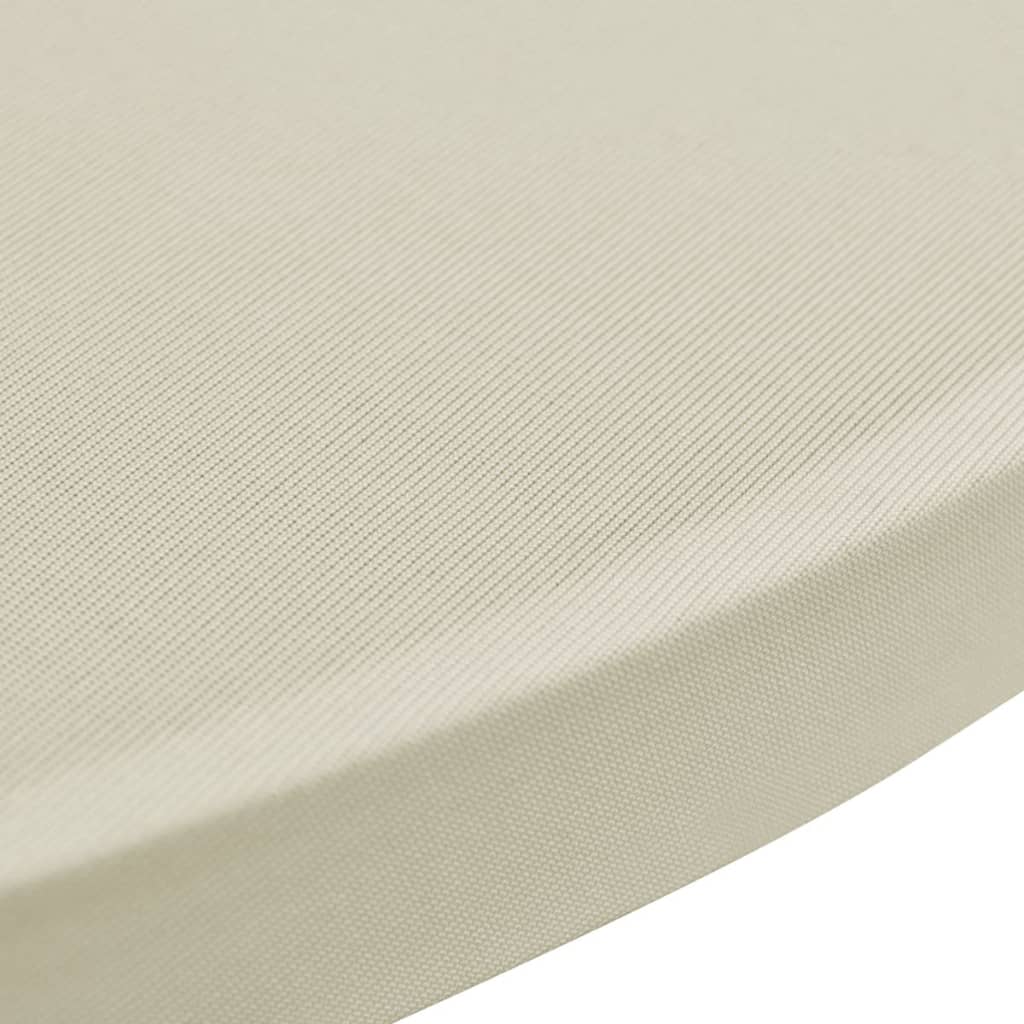 Stehtischhussen 4 Stk. Ø 70 cm Creme Stretch