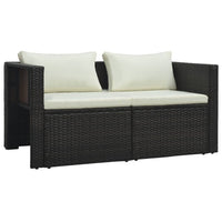 Thumbnail for 6-tlg. Garten-Lounge-Set mit Auflagen Poly Rattan Braun