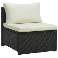Thumbnail for 6-tlg. Garten-Lounge-Set mit Auflagen Poly Rattan Braun