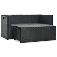 Thumbnail for 6-tlg. Garten-Lounge-Set mit Auflagen Poly Rattan Schwarz