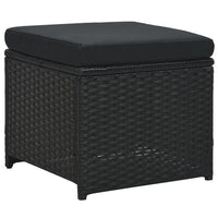 Thumbnail for 6-tlg. Garten-Lounge-Set mit Auflagen Poly Rattan Schwarz