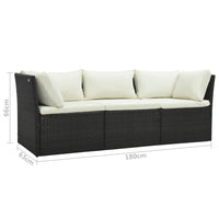 Thumbnail for 4-tlg. Garten-Lounge-Set mit Kissen Poly-Rattan Braun