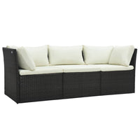 Thumbnail for 4-tlg. Garten-Lounge-Set mit Kissen Poly-Rattan Braun