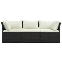 Thumbnail for 4-tlg. Garten-Lounge-Set mit Kissen Poly-Rattan Braun