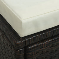 Thumbnail for 4-tlg. Garten-Lounge-Set mit Kissen Poly-Rattan Braun