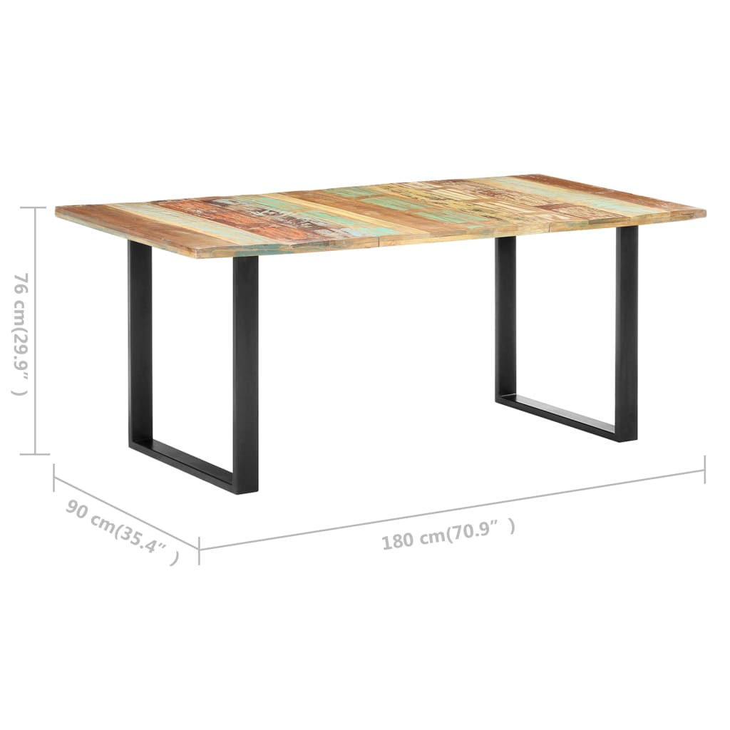 Esstisch 180x90x76 cm Altholz Massiv