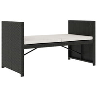 Thumbnail for 5-tlg. Garten-Lounge-Set mit Auflagen Poly Rattan Schwarz