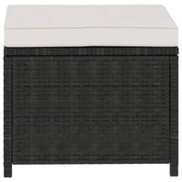 Thumbnail for 5-tlg. Garten-Lounge-Set mit Auflagen Poly Rattan Schwarz