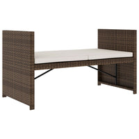 Thumbnail for 5-tlg. Garten-Lounge-Set mit Auflagen Poly Rattan Braun