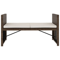 Thumbnail for 5-tlg. Garten-Lounge-Set mit Auflagen Poly Rattan Braun