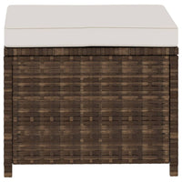 Thumbnail for 5-tlg. Garten-Lounge-Set mit Auflagen Poly Rattan Braun