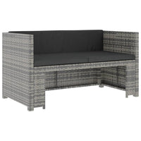 Thumbnail for 5-tlg. Garten-Lounge-Set mit Auflagen Poly Rattan Grau
