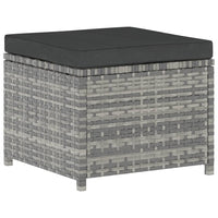 Thumbnail for 5-tlg. Garten-Lounge-Set mit Auflagen Poly Rattan Grau