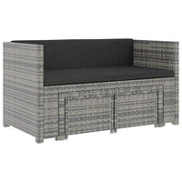 Thumbnail for 5-tlg. Garten-Lounge-Set mit Auflagen Poly Rattan Grau
