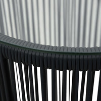 Thumbnail for 3-tlg. Bistro-Set mit Kissen PE-Rattan Schwarz
