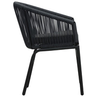 Thumbnail for 3-tlg. Bistro-Set mit Kissen PE-Rattan Schwarz
