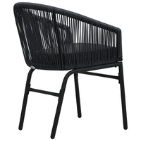 Thumbnail for 3-tlg. Bistro-Set mit Kissen PE-Rattan Schwarz