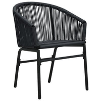 Thumbnail for 3-tlg. Bistro-Set mit Kissen PE-Rattan Schwarz