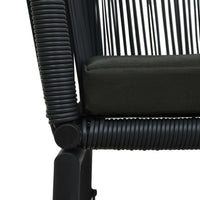 Thumbnail for 3-tlg. Bistro-Set mit Kissen PE-Rattan Schwarz