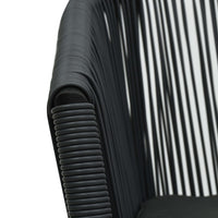 Thumbnail for 3-tlg. Bistro-Set mit Kissen PE-Rattan Schwarz