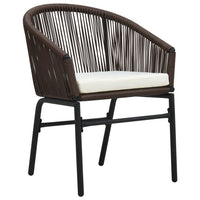 Thumbnail for 3-tlg. Bistro-Set mit Kissen PE-Rattan Braun