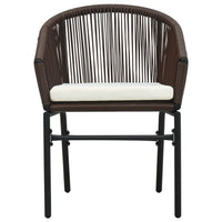 Thumbnail for 3-tlg. Bistro-Set mit Kissen PE-Rattan Braun