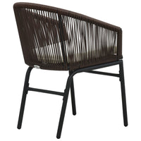 Thumbnail for 3-tlg. Bistro-Set mit Kissen PE-Rattan Braun