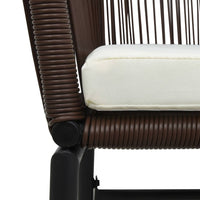 Thumbnail for 3-tlg. Bistro-Set mit Kissen PE-Rattan Braun