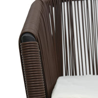 Thumbnail for 3-tlg. Bistro-Set mit Kissen PE-Rattan Braun