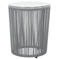 Thumbnail for 3-tlg. Bistro-Set mit Kissen PE-Rattan Grau