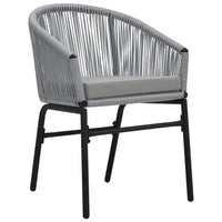 Thumbnail for 3-tlg. Bistro-Set mit Kissen PE-Rattan Grau