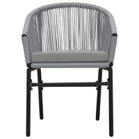 Thumbnail for 3-tlg. Bistro-Set mit Kissen PE-Rattan Grau