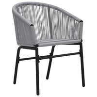 Thumbnail for 3-tlg. Bistro-Set mit Kissen PE-Rattan Grau