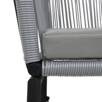 Thumbnail for 3-tlg. Bistro-Set mit Kissen PE-Rattan Grau