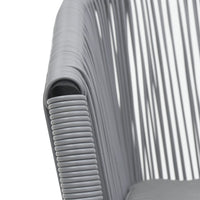 Thumbnail for 3-tlg. Bistro-Set mit Kissen PE-Rattan Grau