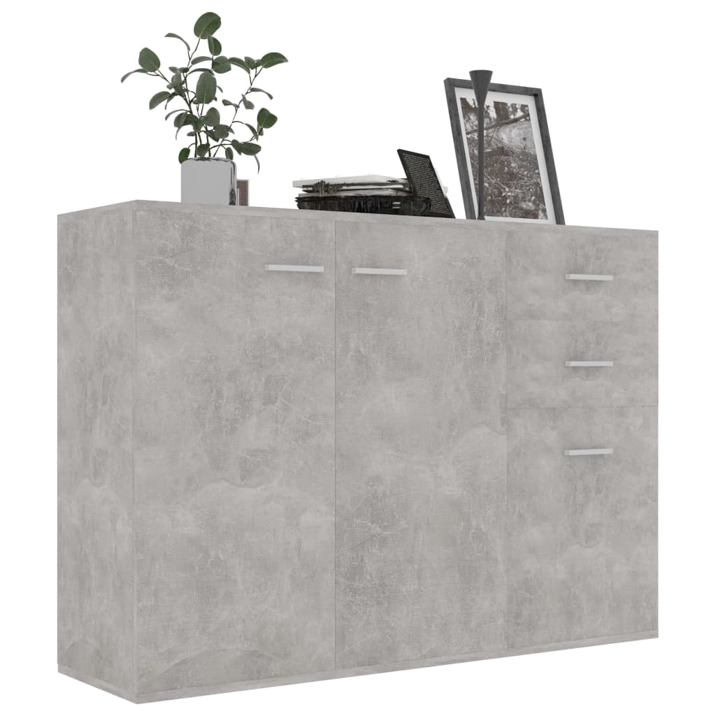 Sideboard Betongrau 105x30x75 cm Holzwerkstoff