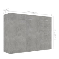 Thumbnail for Sideboard Betongrau 105x30x75 cm Holzwerkstoff