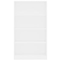Thumbnail for Bücherregal 4 Fächer Weiß 80x24x142 cm Holzwerkstoff