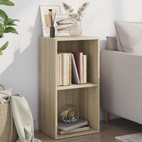 Thumbnail for Bücherregal 2 Fächer Sonoma-Eiche 40x30x76,5 cm Holzwerkstoff
