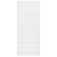 Thumbnail for Bücherregal 5 Fächer Weiß 80x30x189 cm Holzwerkstoff